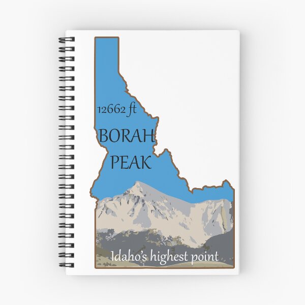 Item preview, Idaho's highest point Borah Peak illustration designed and sold by scrossdesigns.