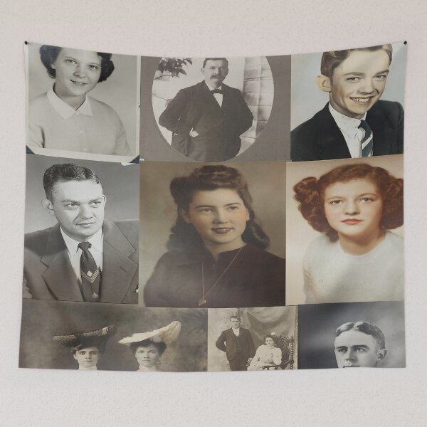 Item preview, Vintage Portrait Photo Collection Collage  designed and sold by Cat Haven & Rescue .