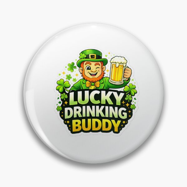 Item preview, Lucky Drinking Buddy Funny St Patricks Day Leprechaun Beer Design designed and sold by MoodPawsCo.