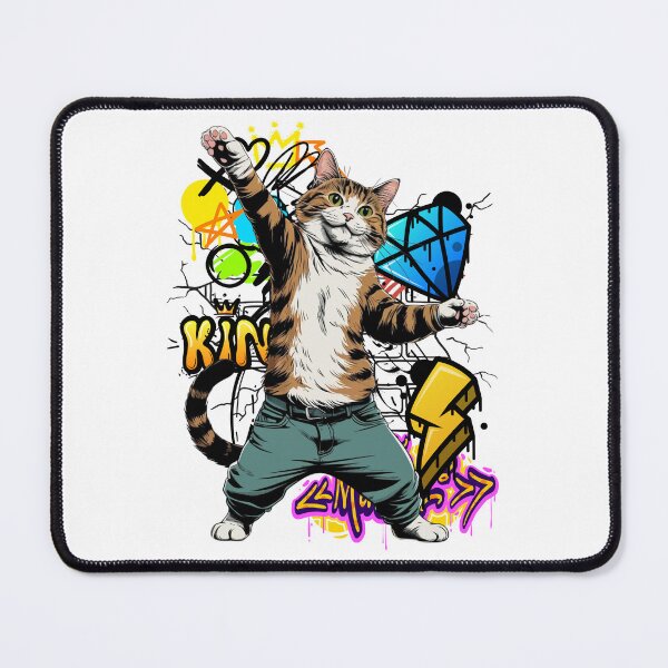 Item preview, Hip Hop Dancing Cat Urban Graffiti designed and sold by yuki-hana.