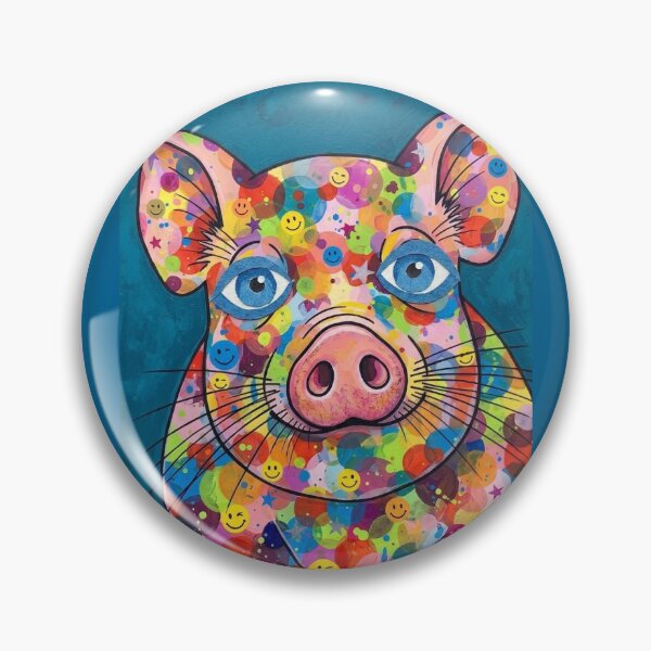 Artikelvorschau, Buntes Kitschschwein entworfen und verkauft von HeyyItsNikki.