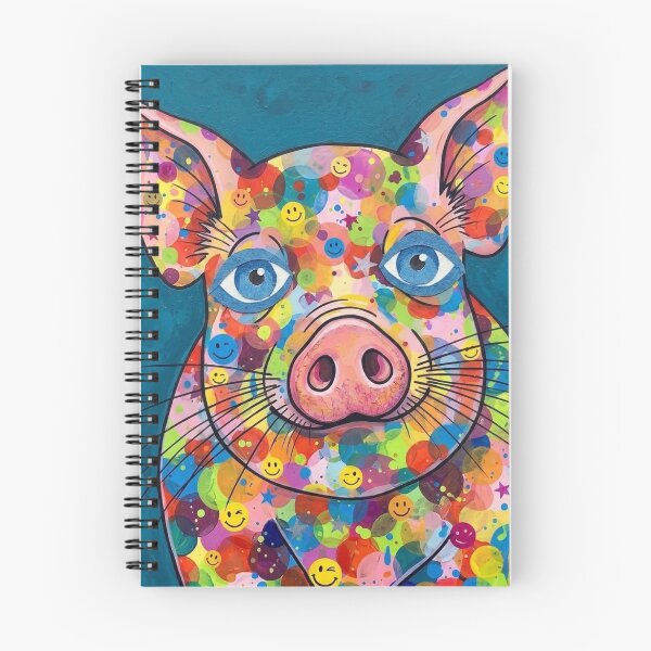 Item preview, Colorful Kitsch Pig designed and sold by HeyyItsNikki.