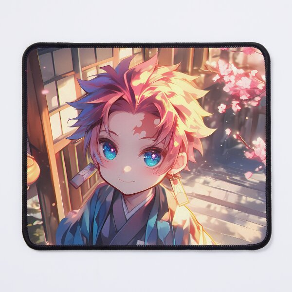 Artikelvorschau, Akaza Demon Slayer Chibi Soft Light Sunset Sakura entworfen und verkauft von TanglenRabbit.