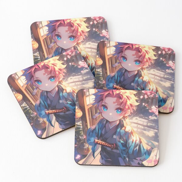 Artikelvorschau, Akaza Demon Slayer Chibi Soft Light Sunset Sakura entworfen und verkauft von TanglenRabbit.