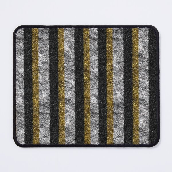 Item preview, Black Gold Silver Stripe Pattern designed and sold by bubblegoth.