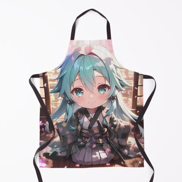 Item preview, Sinon Sword Art Online Chibi Kimono Teal Hair Soft Sakura designed and sold by TanglenRabbit.