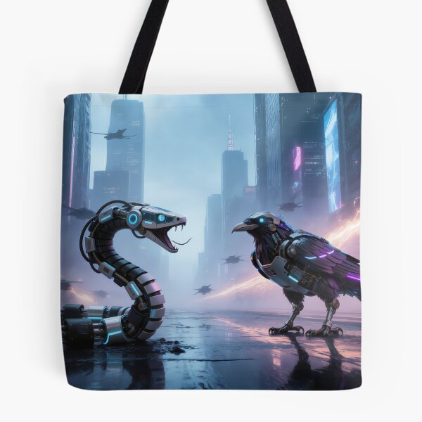 Item preview, Neon Showdown: Circuit Raven vs Coil Anacoda designed and sold by SynthRaccoon.