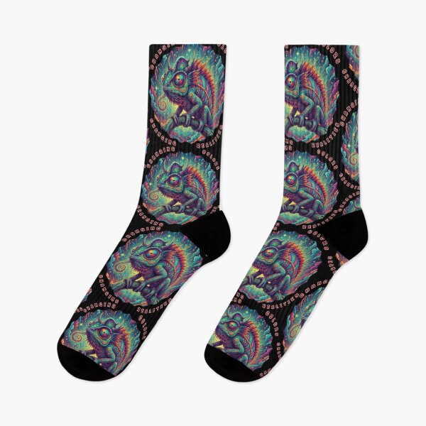 Item preview, Psychedelic Chameleon - Changing Colors, Changing Realities designed and sold by Shy Fractal Designs.