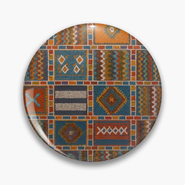 Item preview, Moroccan Berber Kilim Geometric Tribal Pattern Textile Design designed and sold by PinUpPizzazz.