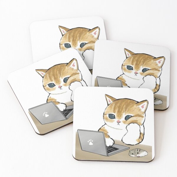 Item preview, Mofusand - Cat on Laptop designed and sold by penny555.