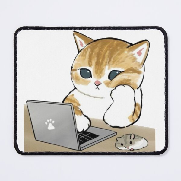 Item preview, Mofusand - Cat on Laptop designed and sold by penny555.