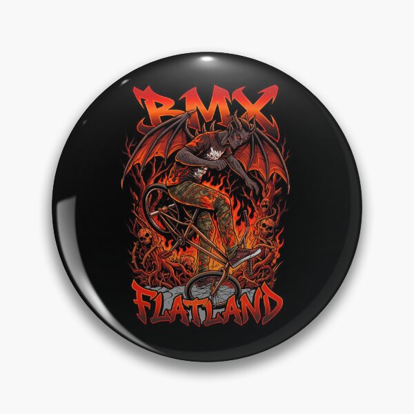 Item preview, Detailed Vector Art Demonic BMX Flatland Rider in Flames designed and sold by Tong4130.