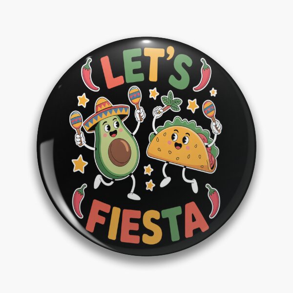 Item preview, Let's Fiesta - Cute Avocado and Taco Mexican Party Art designed and sold by AndreaOrtegaS.