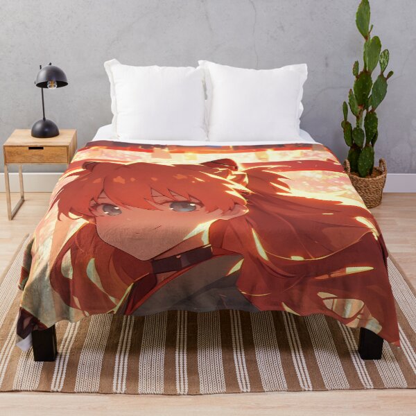Item preview, Asuka Langley Soryu Neon Genesis Evangelion Shrine Sunset designed and sold by TanglenRabbit.