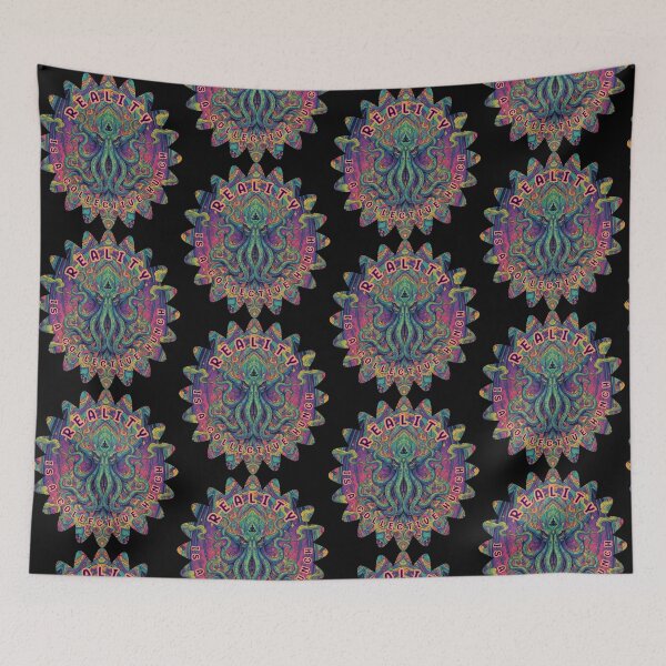 Item preview, Psychedelic Cthulhu - Reality is a Collective Hunch designed and sold by Shy Fractal Designs.