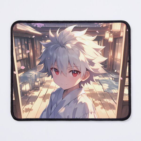 Item preview, Kaworu Nagisa Neon Genesis Evangelion Chibi Kimono Under Cherry Blossoms designed and sold by TanglenRabbit.