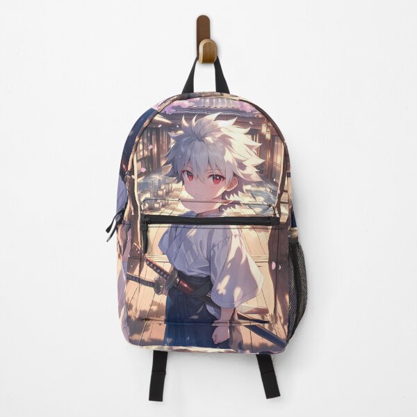 Item preview, Kaworu Nagisa Neon Genesis Evangelion Chibi Kimono Under Cherry Blossoms designed and sold by TanglenRabbit.