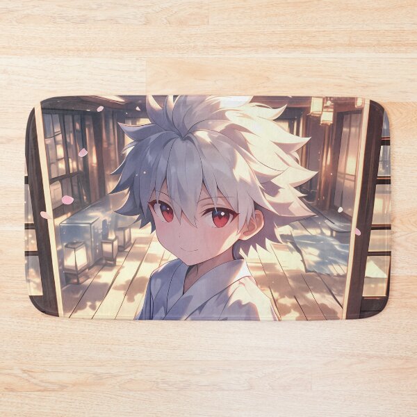 Item preview, Kaworu Nagisa Neon Genesis Evangelion Chibi Kimono Under Cherry Blossoms designed and sold by TanglenRabbit.
