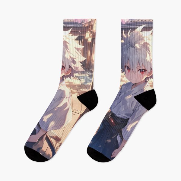 Item preview, Kaworu Nagisa Neon Genesis Evangelion Chibi Kimono Under Cherry Blossoms designed and sold by TanglenRabbit.