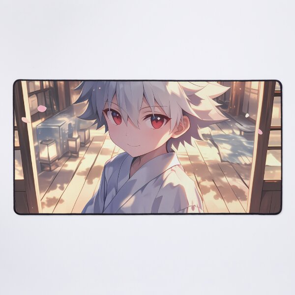 Item preview, Kaworu Nagisa Neon Genesis Evangelion Chibi Kimono Under Cherry Blossoms designed and sold by TanglenRabbit.