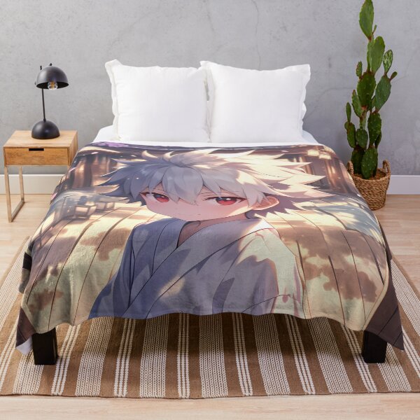 Item preview, Kaworu Nagisa Neon Genesis Evangelion Chibi Kimono Under Cherry Blossoms designed and sold by TanglenRabbit.