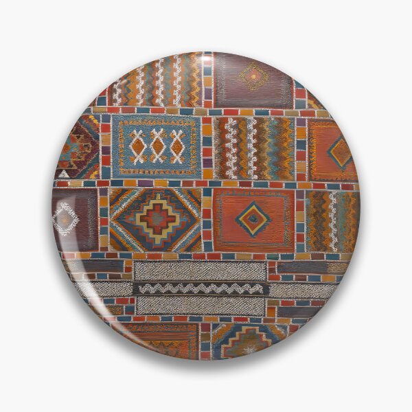 Item preview, Moroccan Berber Kilim Geometric Tribal Pattern Textile Design designed and sold by PinUpPizzazz.