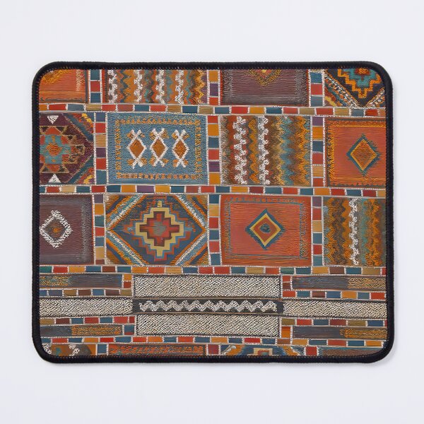 Item preview, Moroccan Berber Kilim Geometric Tribal Pattern Textile Design designed and sold by PinUpPizzazz.
