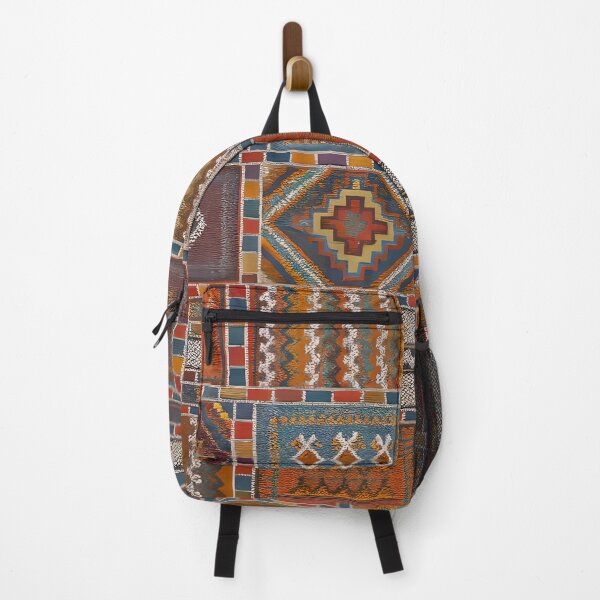 Artikelvorschau, Marokkanisches Berber-Kelim-Textildesign mit geometrischem Stammesmuster entworfen und verkauft von PinUpPizzazz.
