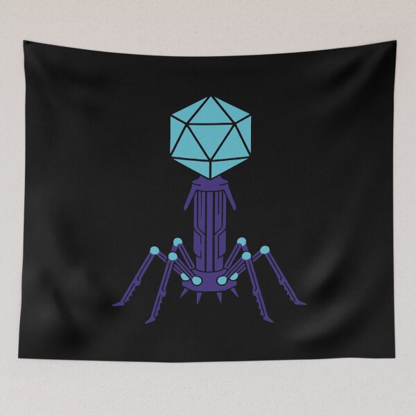 Item preview, Geometric Bacteriophage Virus Bio-Tech Art designed and sold by Bio Tech Art.
