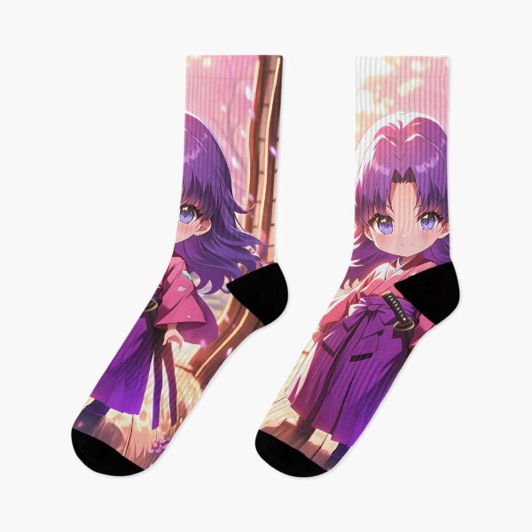 Item preview, Misato Katsuragi Neon Genesis Evangelion Chibi Waifu Kimono Spring Glow designed and sold by TanglenRabbit.