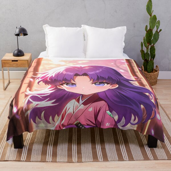 Item preview, Misato Katsuragi Neon Genesis Evangelion Chibi Waifu Kimono Spring Glow designed and sold by TanglenRabbit.