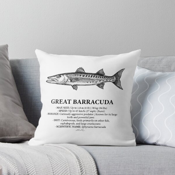Item preview, Great Barracuda Vintage Scientific Marine Illustration designed and sold by MotionBanana Art.