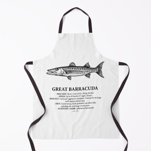 Item preview, Great Barracuda Vintage Scientific Marine Illustration designed and sold by MotionBanana Art.
