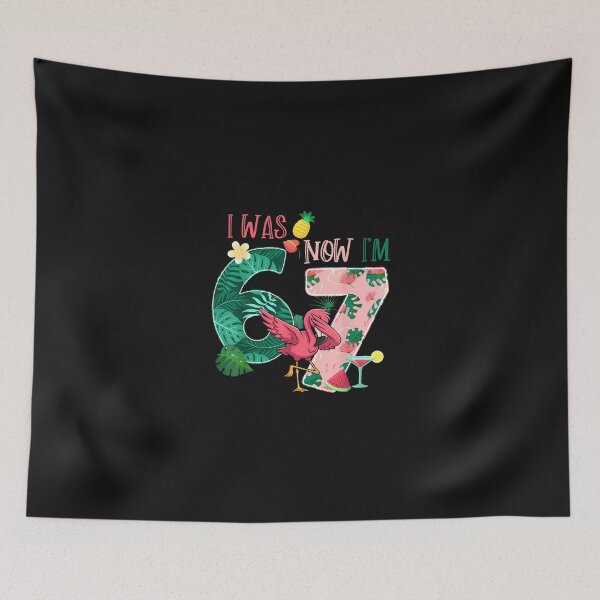 Item preview, I Was 6 Now I'M 7 Flamingo Tropical designed and sold by Happycapyco.