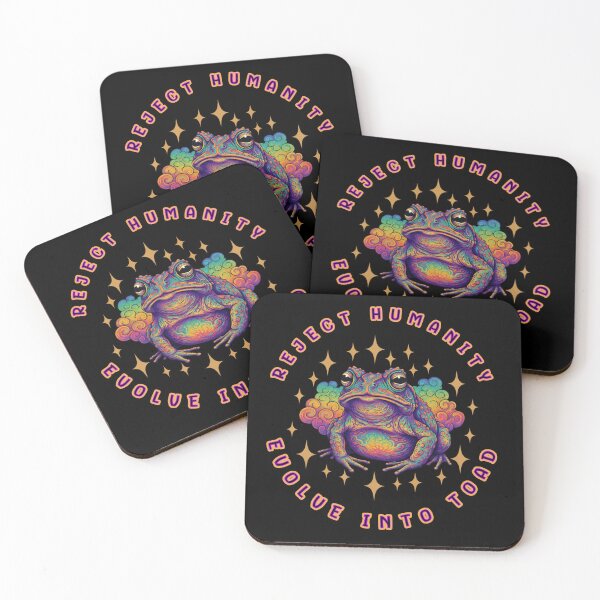 Item preview, Psychedelic Toad - Reject Humanity, Evolve Into Toad designed and sold by Shy Fractal Designs.