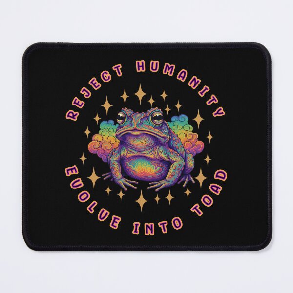 Item preview, Psychedelic Toad - Reject Humanity, Evolve Into Toad designed and sold by Shy Fractal Designs.