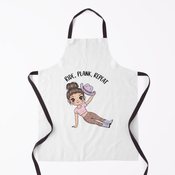 Item preview, Cute Pilates Cowgirl Sticker | “Ride, Plank, Repeat!” Kawaii Western Fitness Illustration | Fun Workout Design designed and sold by TeeUp2.