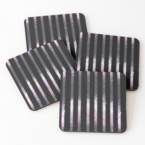 Item preview, Iridescent Silver Glitter Stripes designed and sold by bubblegoth.