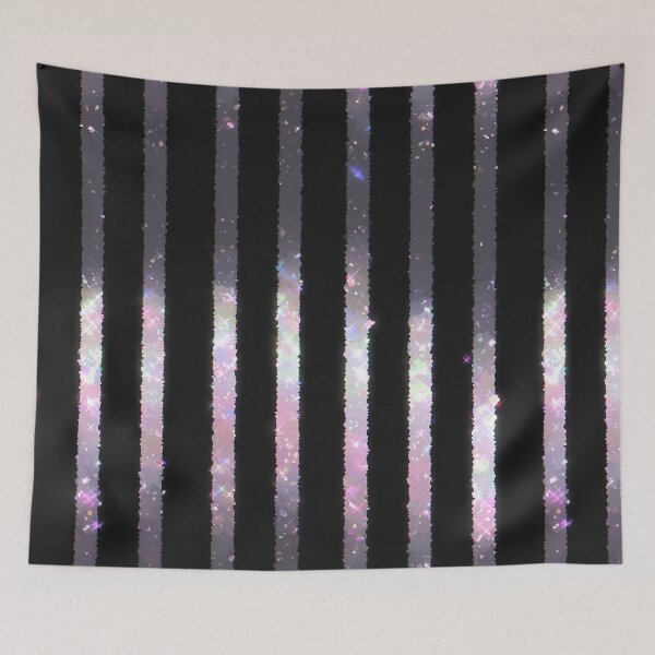 Item preview, Iridescent Silver Glitter Stripes designed and sold by bubblegoth.