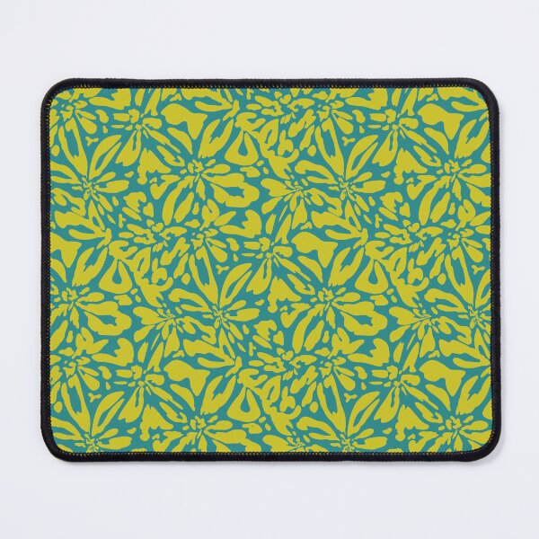 Item preview,  Warped Garden Florals Abstract Pattern_YellowTealGreen designed and sold by YaldiDesign.