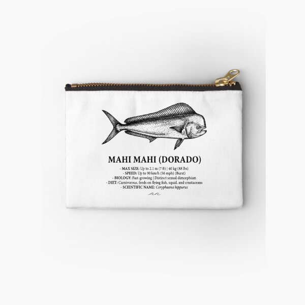 Item preview, Mahi Mahi Dorado Retro Fish Infographic Art designed and sold by MotionBanana Art.