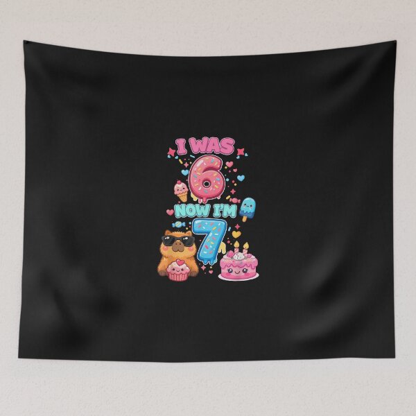 Item preview, I Was 6 Now I'M 7 Year Old designed and sold by Happycapyco.