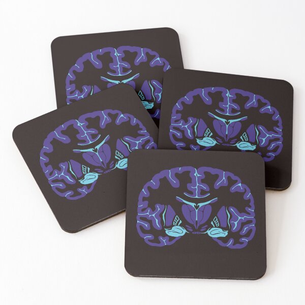 Item preview, Neon Human Brain Coronal Section Anatomy Art designed and sold by Bio Tech Art.