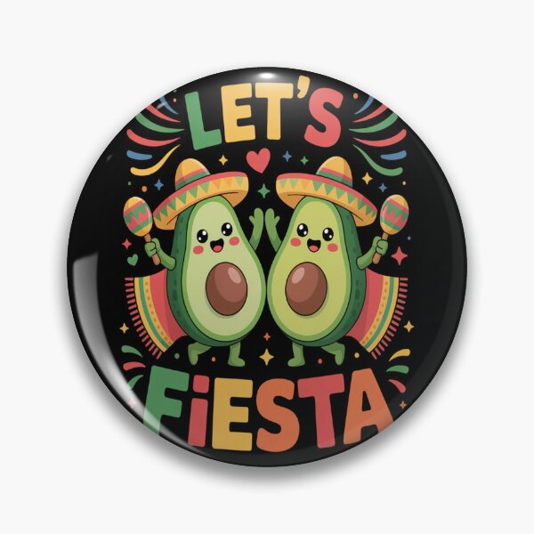 Item preview, Let's Fiesta - Cute Dancing Avocado Couple Mexican Art designed and sold by AndreaOrtegaS.
