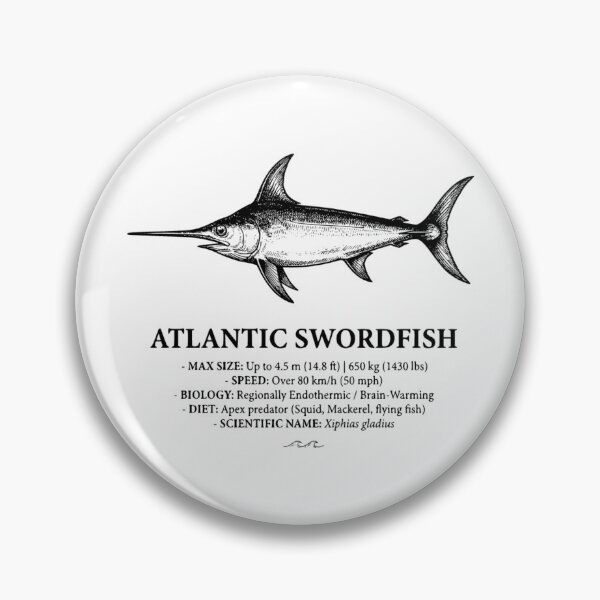 Item preview, Atlantic Swordfish Scientific Illustration Vintage Print designed and sold by MotionBanana Art.