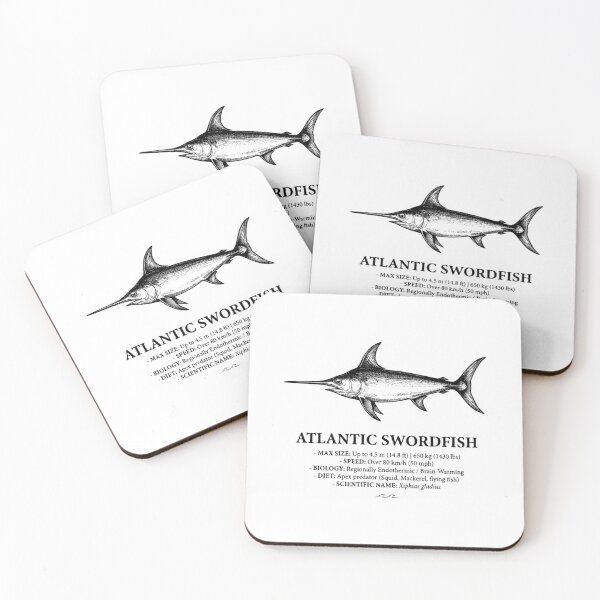 Item preview, Atlantic Swordfish Scientific Illustration Vintage Print designed and sold by MotionBanana Art.