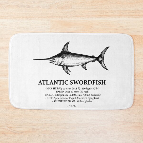 Item preview, Atlantic Swordfish Scientific Illustration Vintage Print designed and sold by MotionBanana Art.