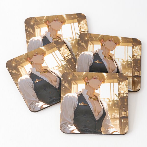 Item preview, Gilgamesh Fate Stay Night Anime Golden Café Ambience designed and sold by TanglenRabbit.