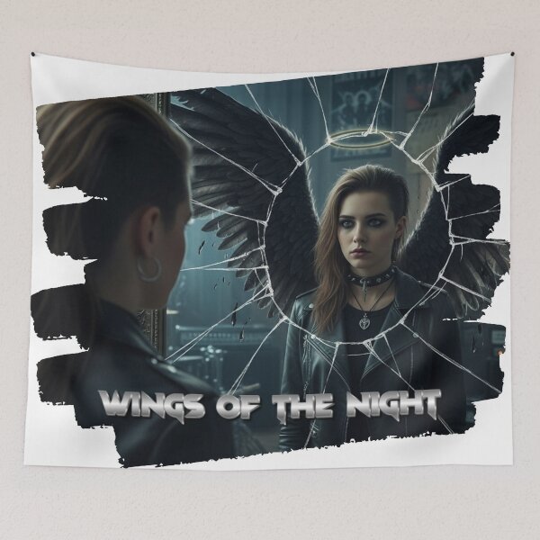 Item preview, Broken Halo – Dark Angel Gothic Aesthetic Mirror Art designed and sold by CrimsonChords.