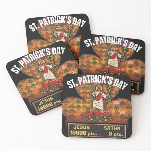 Item preview, St. Patrick's Day | Clover Leaf | Jesus 10000 Satan 0 designed and sold by UnboundFull.